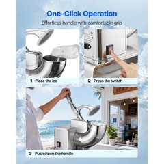 Uimoso Commercial Ice Shaver Crusher 661LBS/H 350W 4-Blade Snow Cone Machine
