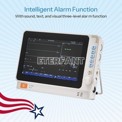 10-inch Portable Multi-parameter Vital Signs Monitor ECG NIBP SPO2 TEMP RESP