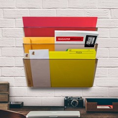 Legal-Size Wall Pocket – Snap & Stack Plastic File Organizer, Mounting Hardwa…