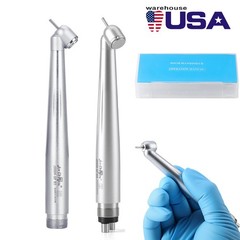 5 X Dental Handpiece 45 Degree Surgical High Speed Turbine Single Spray 4Hole