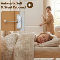 Automatic Door Closer, Stainless Steel Safety Spring Door Closer Adjustable