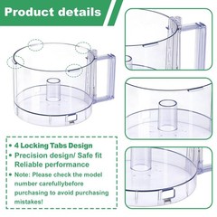 7 Cup Food Processor Work Bowl,FP-631AGTX-1 The 7 Cups, Transparent color