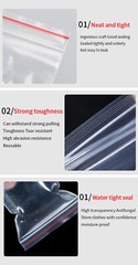 Clear Reclosable Seal Bag Plastic Poly Zipper Bags Zipper W/Hang Hole 4Mil THICK
