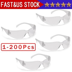 1-200 PAIR PACK Protective Safety Glasses Clear Lens Work UV ANSI Z87 Lot of 12