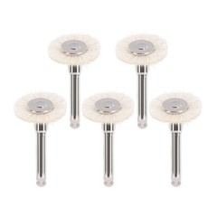 5Pcs Goat Hair Dental Polishing Brush Wheel 2.35mm Contra Angle RA Latch Type US