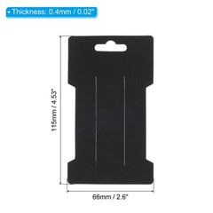 Hair Clip Display Cards, 200pcs Paper Cardboard Hair Bow Holder, Black
