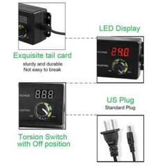 Adjustable Voltage 3 to 24V AC/DC Switch Power Supply Adapter with LED Displayme