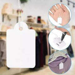 500/1000PCS Garage Sale Price Tags Size #5 Blank Merchandise Hang String Strung