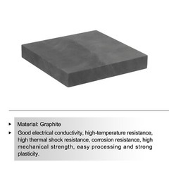 Graphite Block Ingot Rectangle Graphite Electrode Plate 100x100x15mm