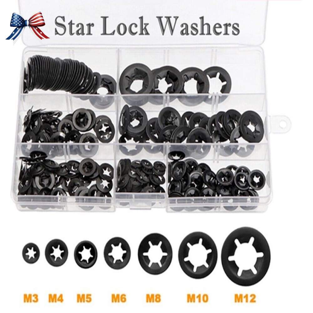 Star Nut Star lock Push-on Locking Washers Clips Fastener Assorted 340/680Pcs