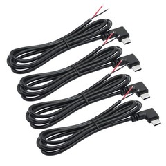 4Pcs 90 Degree USB C to 2 Pin Bare Wire Open End Wire 1M/3FT, Right Angle USB Ty