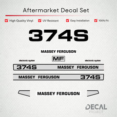 Massey Ferguson 374 S Aftermarket Decal Set – Restoration Set
