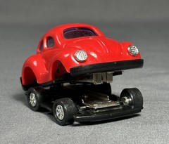 Vintage Volkswagen VW Bug Car Stapler Red Beetle Mini Desk Toy 1986 Hong Kong