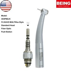 US BEING Dental High Speed Handpiece Fiber Optic LED fit KAVO Coupler 4/6 Holes