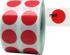 Colored Transparent Dot Stickers | 0.5″ Inch Round | 1000 Pack | Pick One Color