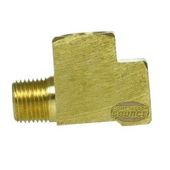 Triple 1/8″ NPT Solid Brass Tee Fitting With 2 Female And 1 Male Threads 127A