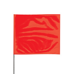 Presco 15 in. Steel Wire Staff Marking Flags [2.5 in. x 3 in. Flag]: 2 in. x 15