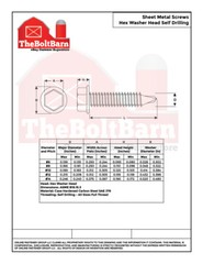 #14 Hex Washer Head Self Drilling Sheet Metal Screws Zinc (Pick Length & Qty)
