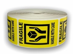 2×3-inch Fragile Hands Box Heavy YL Labels Shipping Stickers 9 RLS with 300 EA