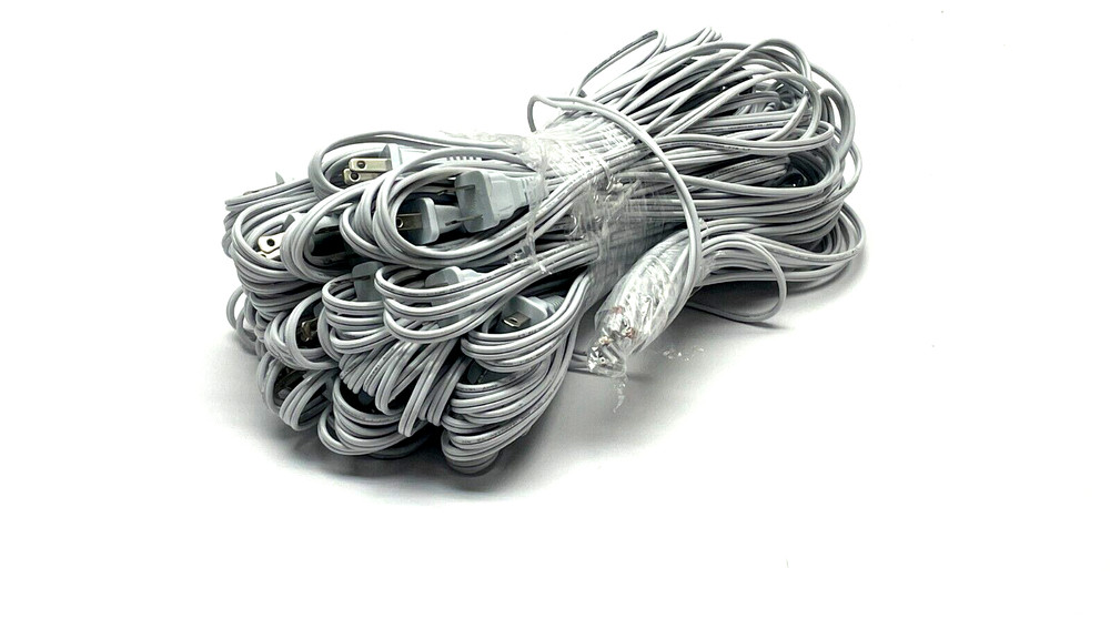 General Use Power Cable w/ Plug 18AWG 2-Conductor BUNDLE OF 25