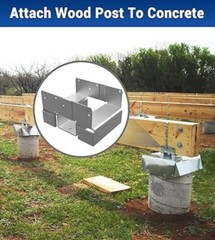 10PCS 4×6 Post Base for Concrete Heavy Duty w/ 1-inch Standoff for Pergola/Patio