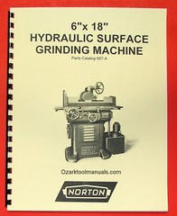 NORTON 6×18 Hyrdraulic Surface Grinder 687-A Manual 0492