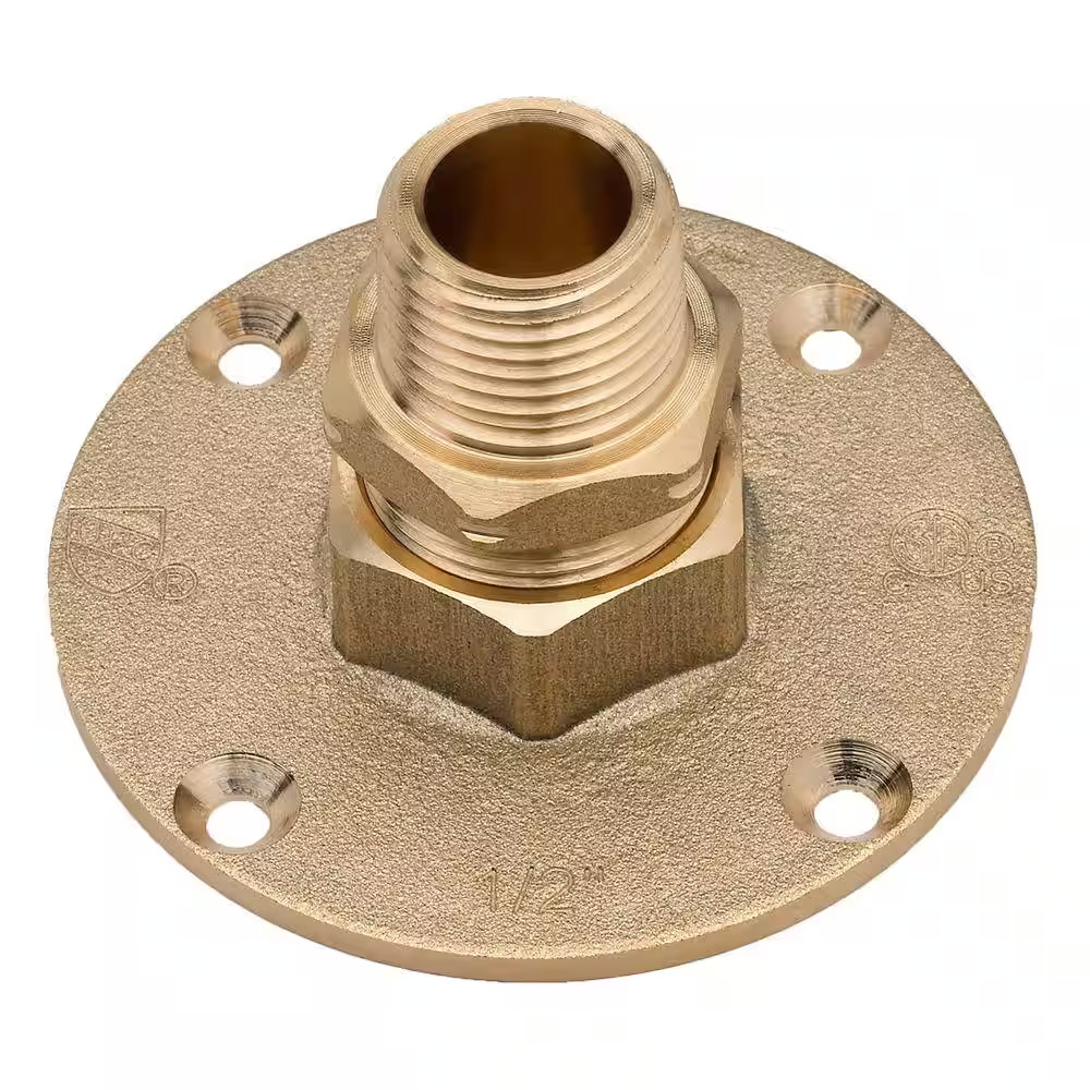 1/2 In. CSST X 1/2 In. MIPT Brass Termination Flange