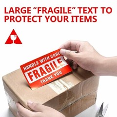 10 FRAGILE Handle with Care stickers DOT 2×3 inch Shipping Label UPS Fedex USPS
