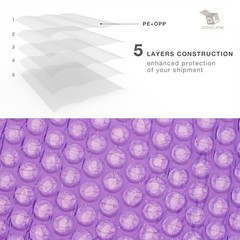 50 Purple Poly Bubble Padded Envelopes Self-Sealing Mailers 6X10 (Inner 6×9)