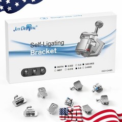 10X AZDENT Dental Ortho MIM Self Ligating Bracket Mini Roth.022 Hooks 345