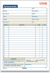 Carbonless Purchase Orders, 8-Inch X 6-Inch, 3-Parts, 10 Books/Pack (TC583110)