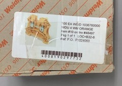 Lot of 99 Weidmüller 1036760000 Terminal Blocks Orange 600V 35A (b551)