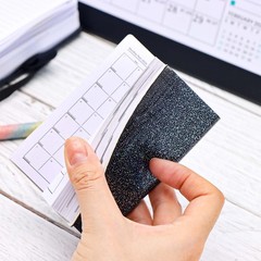Mogoostry 2026 Pocket Planner Mini Weekly Planners 3 x 4 Starlight Black Leat…