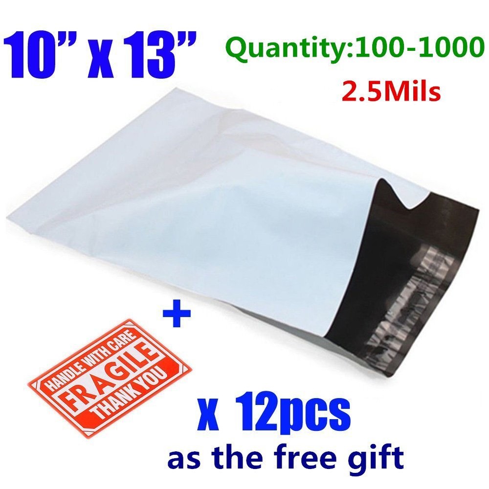 100-1000 10×13 Poly Mailers Shipping Envelopes Self Sealing Plastic Mailing Bags