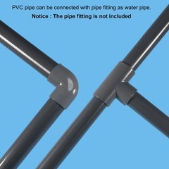 Rigid Round Pipe 63.8mm 2-1/2″ ID 75mm 3″ OD 350mm Dark Grey High Impact