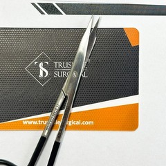 Steven Scissors 4.5 ” Straight Silver Blade Black Handle | Trusmile Surgical®