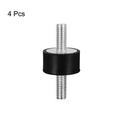 4pcs Rubber Mounts M6x18mm Male Vibration Isolator Shock Absorber D20mmxH10mm
