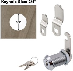 Keyed Alike Cam Locks for Cabinets, Drawers, and Toolboxes – 4 Pack