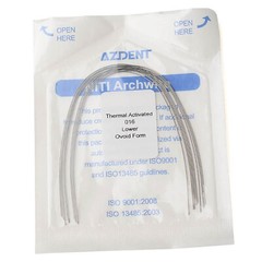 Dental Orthodontics Heat Thermal Activated Niti Arch Wire Ovoid/Nature AZDENT