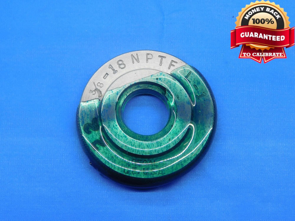 3/8 18 NPTF L1 PIPE THREAD RING GAGE .375 .3750 N.P.T.F. DRYSEAL TAPER CHECK