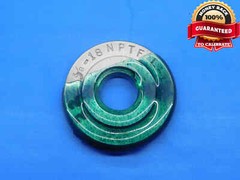 3/8 18 NPTF L1 PIPE THREAD RING GAGE .375 .3750 N.P.T.F. DRYSEAL TAPER CHECK