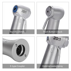 Dental 20:1 Reduction Implant Contra Angle Low Speed Push Button Handpiece