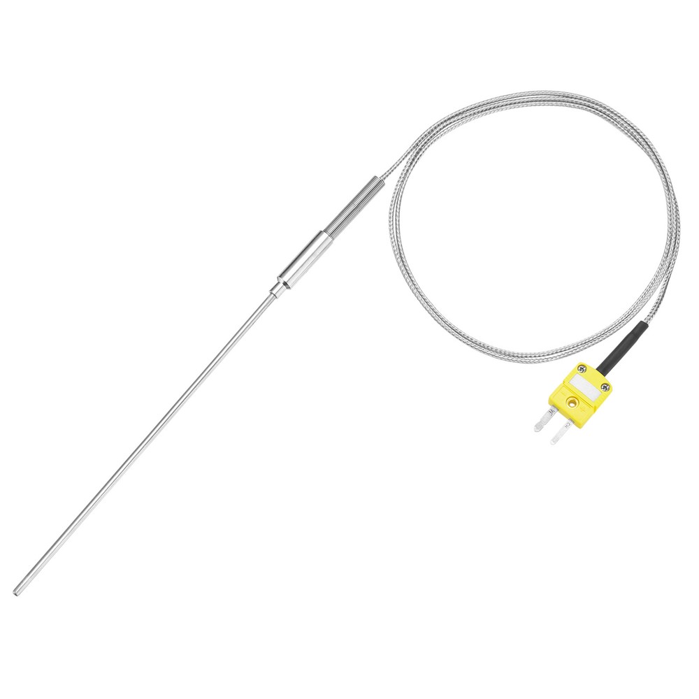 K Type Thermocouple Plug Temperature Sensor Probe -58 to 2012°F Stainless Steel
