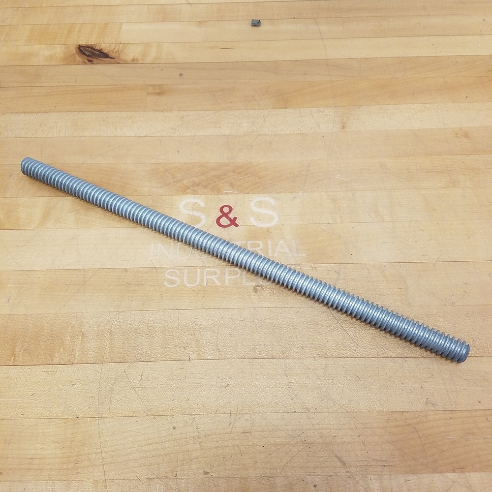 Acme 3/4″-6 x 18″ Threaded Rod, Zinc Coated, Left-Hand Thread – NEW