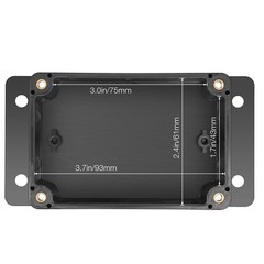 2 Pack IP65 Electronic Project Box Plastic ABS Waterproof Black Junction Box