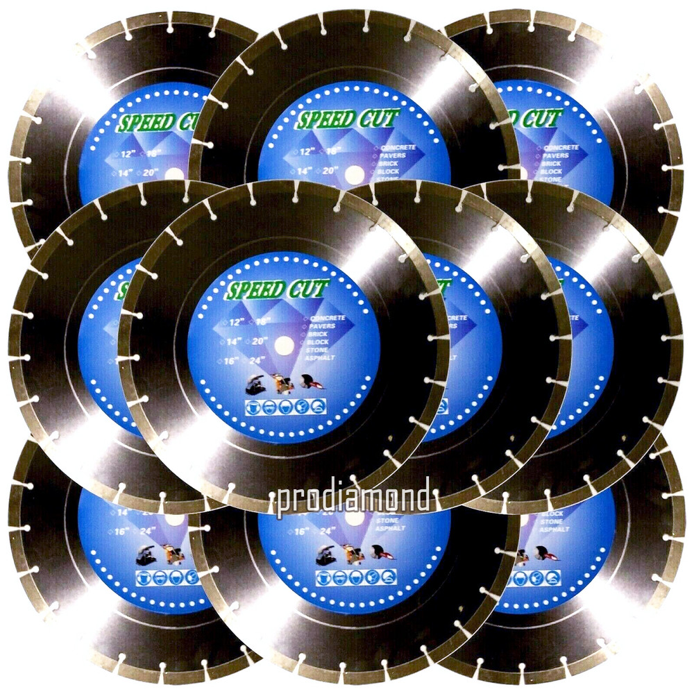 14″x10pcs 12.9MM SEG CONCRETE/MASONRY/STONE/ASPHALT Diamond Blade +FREE SHIPPING