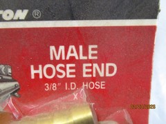 2 Milton S-603 Milton Industries 3/8″ ID Male Hose Ends (2 pack)