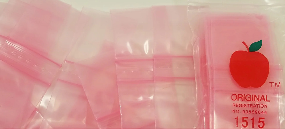 PINK DIME BAGS 100ct 1.5″ x 1.5″ APPLE 1515 PREMIUM THICKNESS 2.5mil