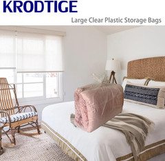 20 Pcs 30 X 40 Inch 1.4 Mil Large Clear Plastic Flat Open Poly Bags(With Bottom