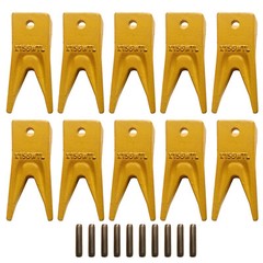 X156WTL Twin Tiger Hensley Style Bucket Teeth with P156 Flex Pins 10 Pack